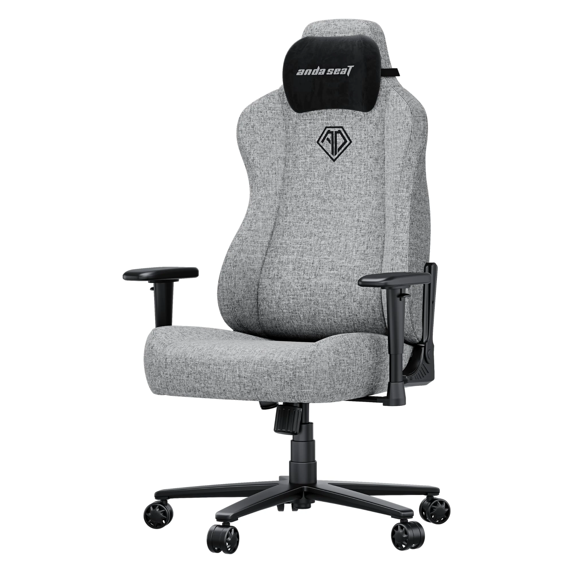 Anda Seat Novis Max Gaming Chair for Adults - Large Reclining Video Game Chairs, Linen Fabric Ergonomic Gaming Chair, Heavy Duty Back Lumbar Support - Grey Fabric Computer Chairs for Home & Work