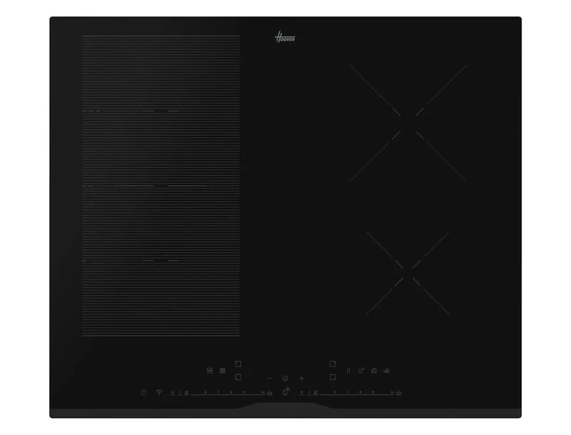 Hoover HIF64DCS, Collection 5 60cm Wi-Fi Induction Hob, bridging zone, boost function, 14 power levels, melting function, rapid boil function, Keep warm function, Black Glass, 5 x 59 x 52cm
