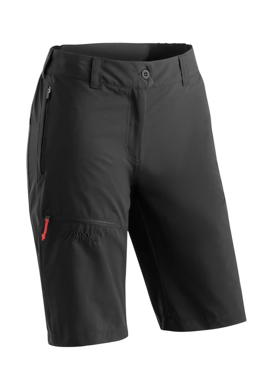 Maier Sports Lulaka Bermuda Loop, Short Women's Hiking Trousers, Water-Repellent Bermuda Shorts for Trekking and Hiking, PFC-Free, mSTRETCH Pro 2 and Dryprotec Black