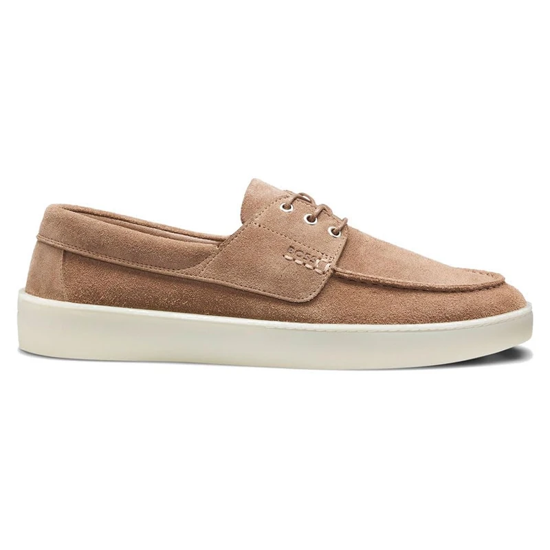 BOSS Men's Randal Boat Shoes - Medium Beige - Size 8 UK