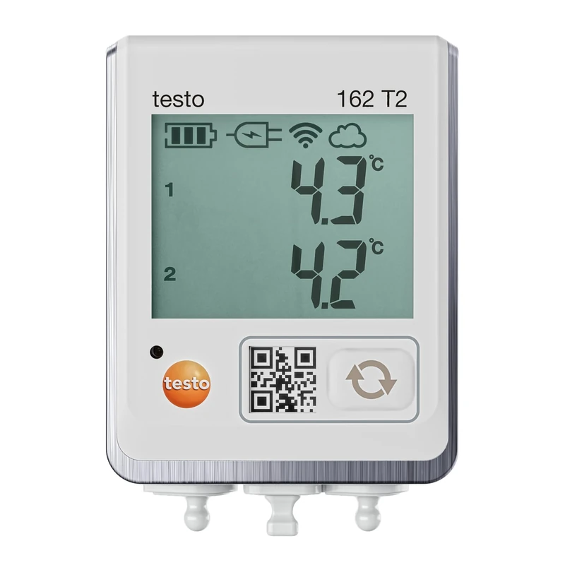 testo 162 T2 - Online data logger with display and 2 connections for NTC temperature probes