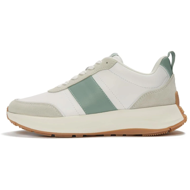 Fitflop F-Mode Flow Leather/Suede Flatform Sneakers