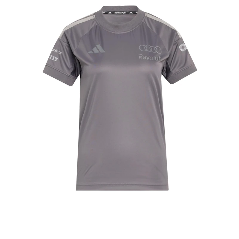 adidas Women's Audi Formula ONE Team Driver Jersey Replica Short Sleeve Women, Grey strata/Iron met., XXS