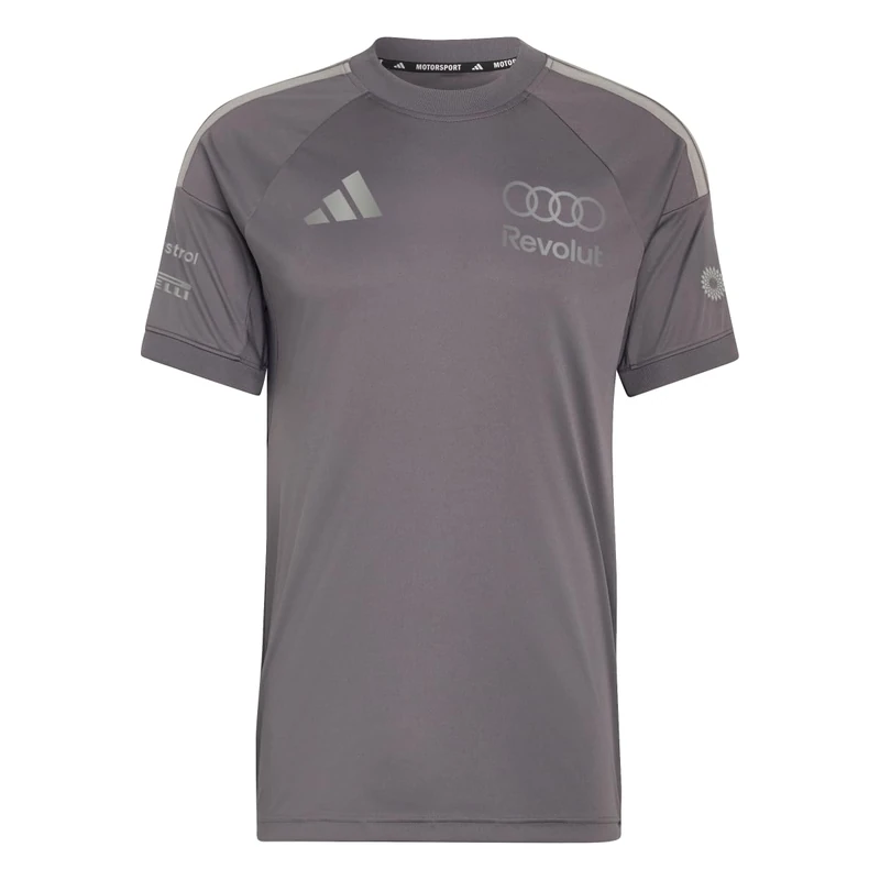 adidas Men's Audi Formula ONE Team Driver Jersey Replica Short Sleeve Men, Grey strata/Iron met., XXL
