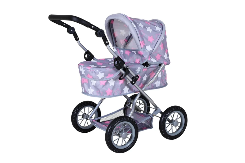 Knorrtoys 63444 Doll's Pram First Star Grey Pink