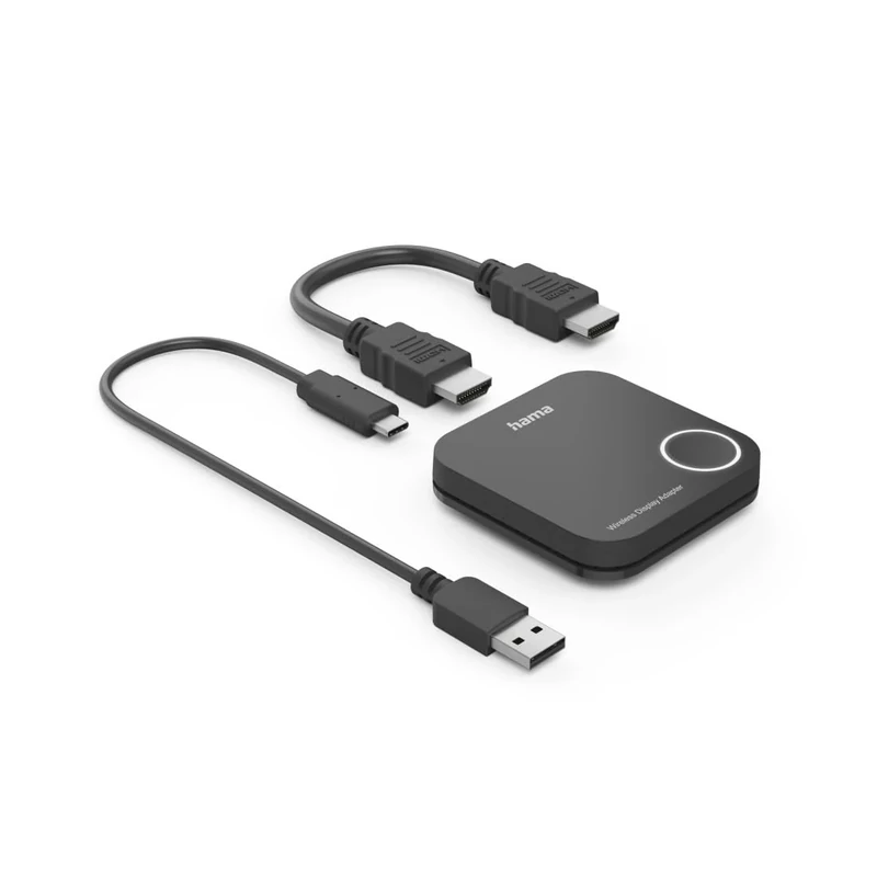 Hama Wireless Display Adapter HDMI Apdater Full HD 1080p Wireless Audio Video and Signal Transmission Wireless Display Dongle with Cable Excellent Transmission Quality