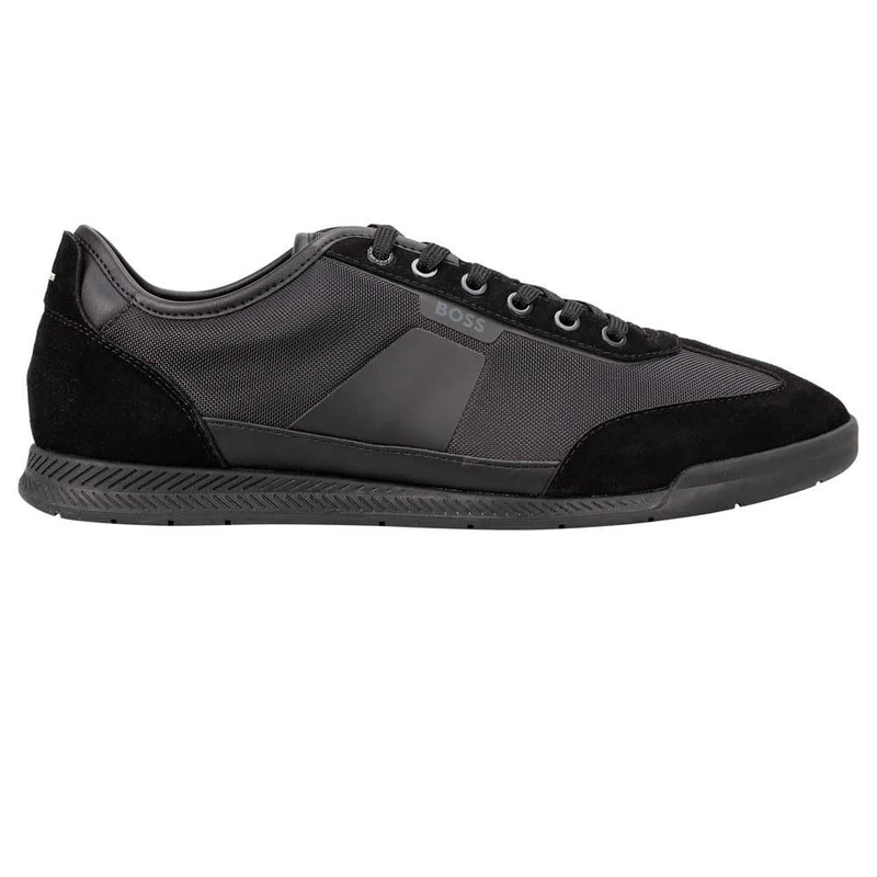 BOSS Men's Nitan_Lowp_nymith 10271652 01 Low-Profile Trainers, Black, 11 UK