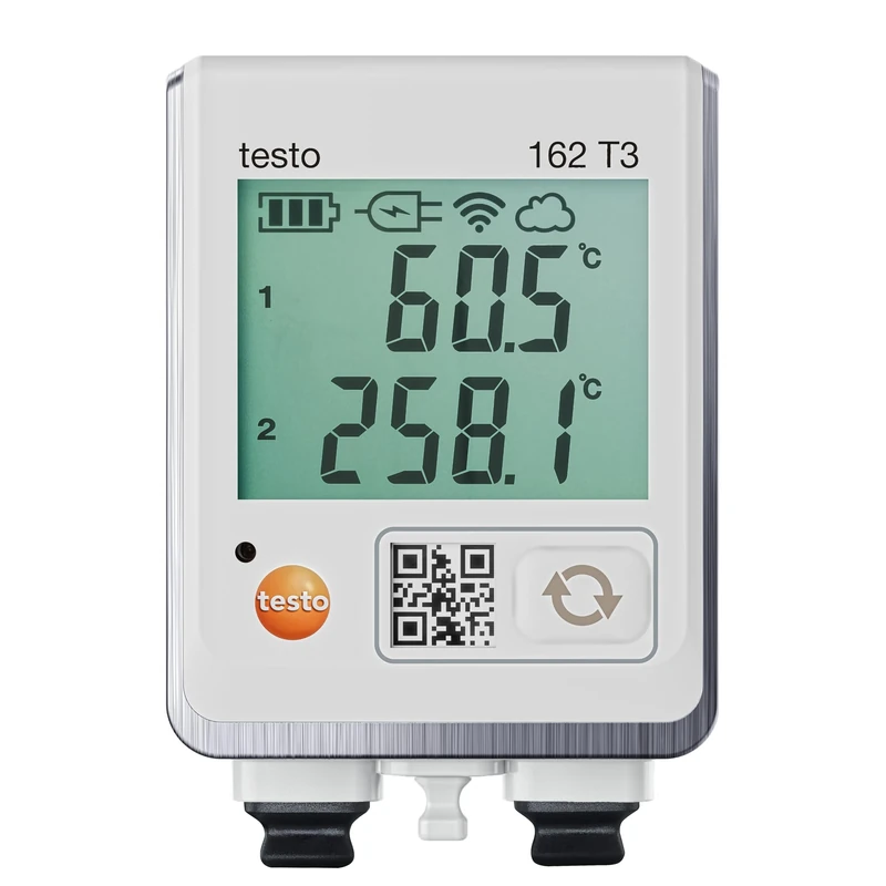 testo 162 T3 - Online data logger with display and 2 connections for TC temperature probes