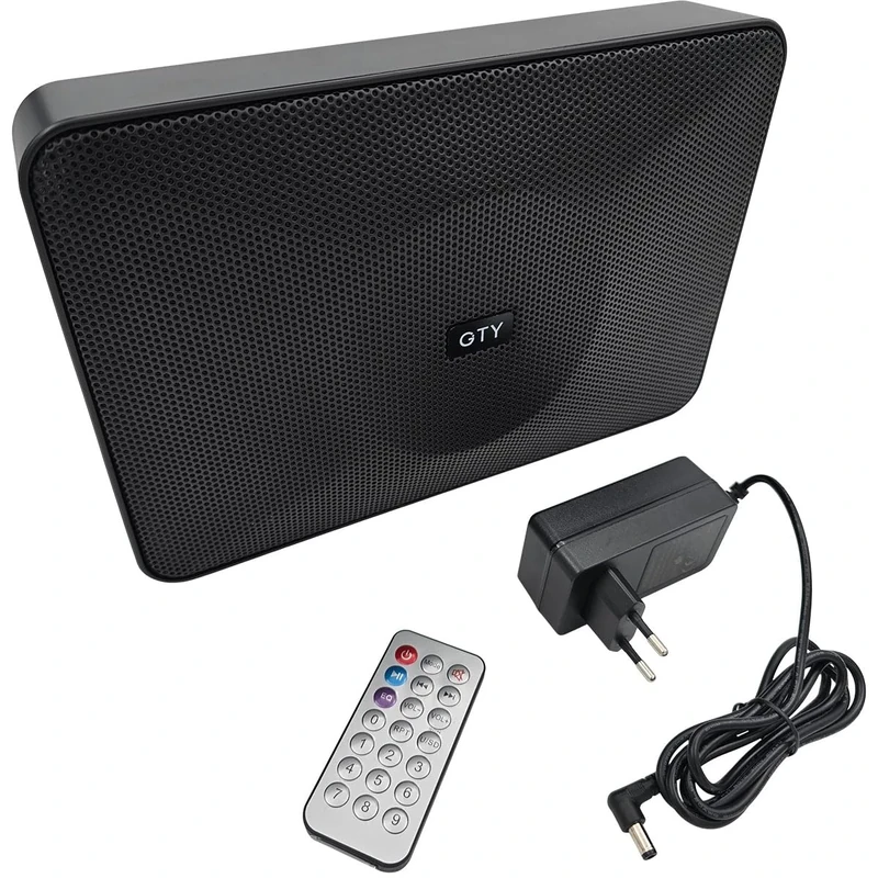 GTY -A4021 - Active speaker with Bluetooth, USB and AUX input, TWS, wall and standard mounting, remote control, 120W peak power, ideal for parties, events, TV and PC, black - Image 1