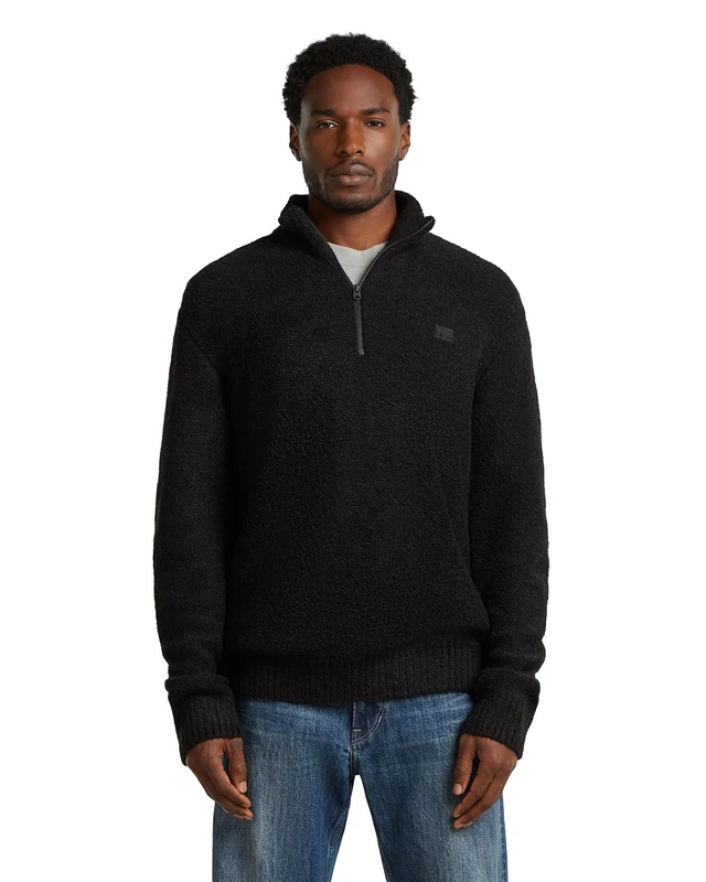 G-STAR Men's Boucle Skipper Knit, Black (dk black D27112-E213-6484), S