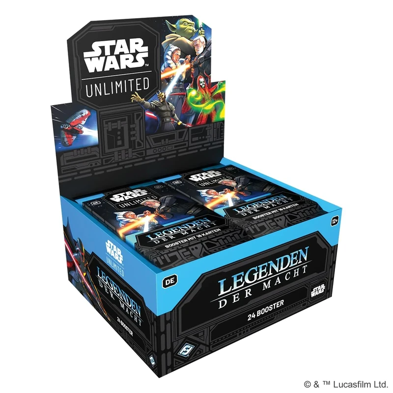 Asmodee - FFG - Star Wars: Unlimited Trading Card Game - Legends of the Force - Booster Display (24 Booster Packs) - TCG for Children and Adults, Age 12+, 2+ Players, 20 Minutes, German