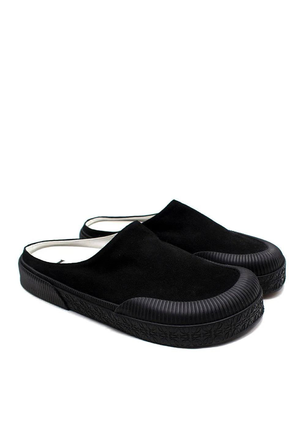 Loewe Pre-loved Men's Black Suede Plimsoll Mules