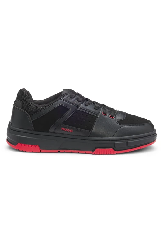 Hugo Men's Yarrow_Tenn_mxpu 10277995 01 Tennis Trainers, Black, 7.5 UK