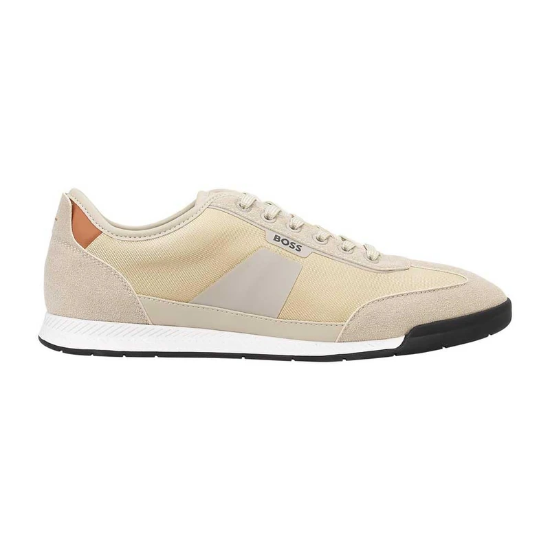 BOSS Men's Nitan_Lowp_nymith 10271652 01 Low-Profile Trainers, Open Beige, 9 UK