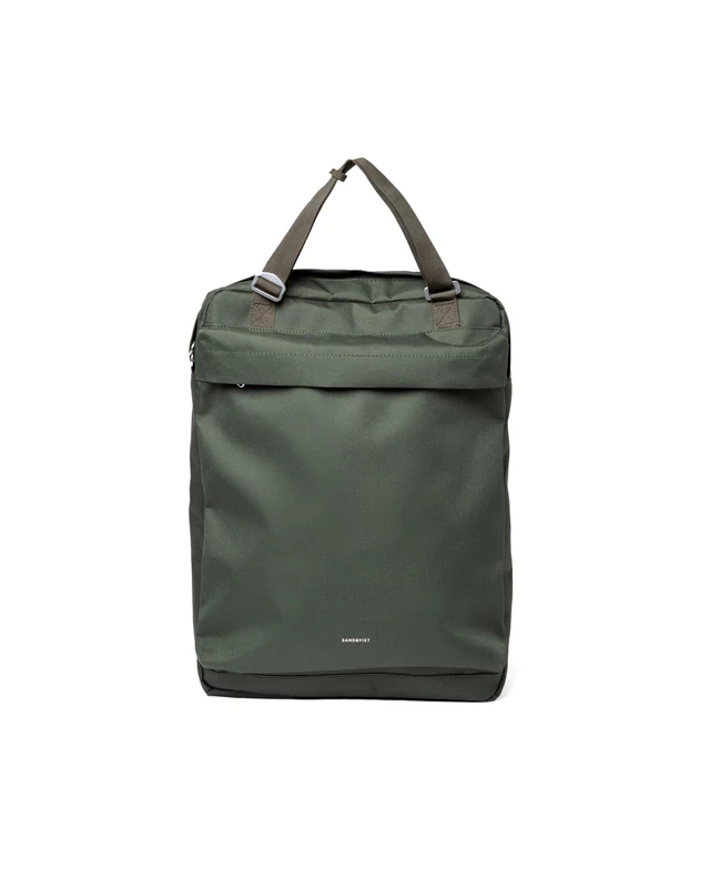 Sandqvist Go 2-Way Tote Backpack 16”, 17L, Dawn Green, Convertible Tote Bag & Backpack, Water-Resistant, Unisex