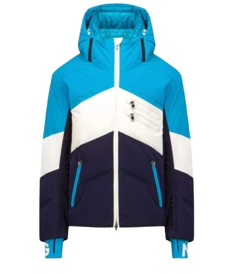 Bogner Pre-loved Blue Colour Block Ski Puffer Jacket