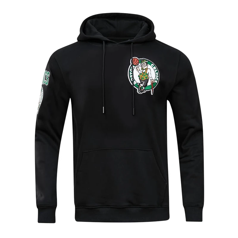 Pro Standard Mens NBA Boston Celtics Classic Chenille Pull Over Hoodie Black XL