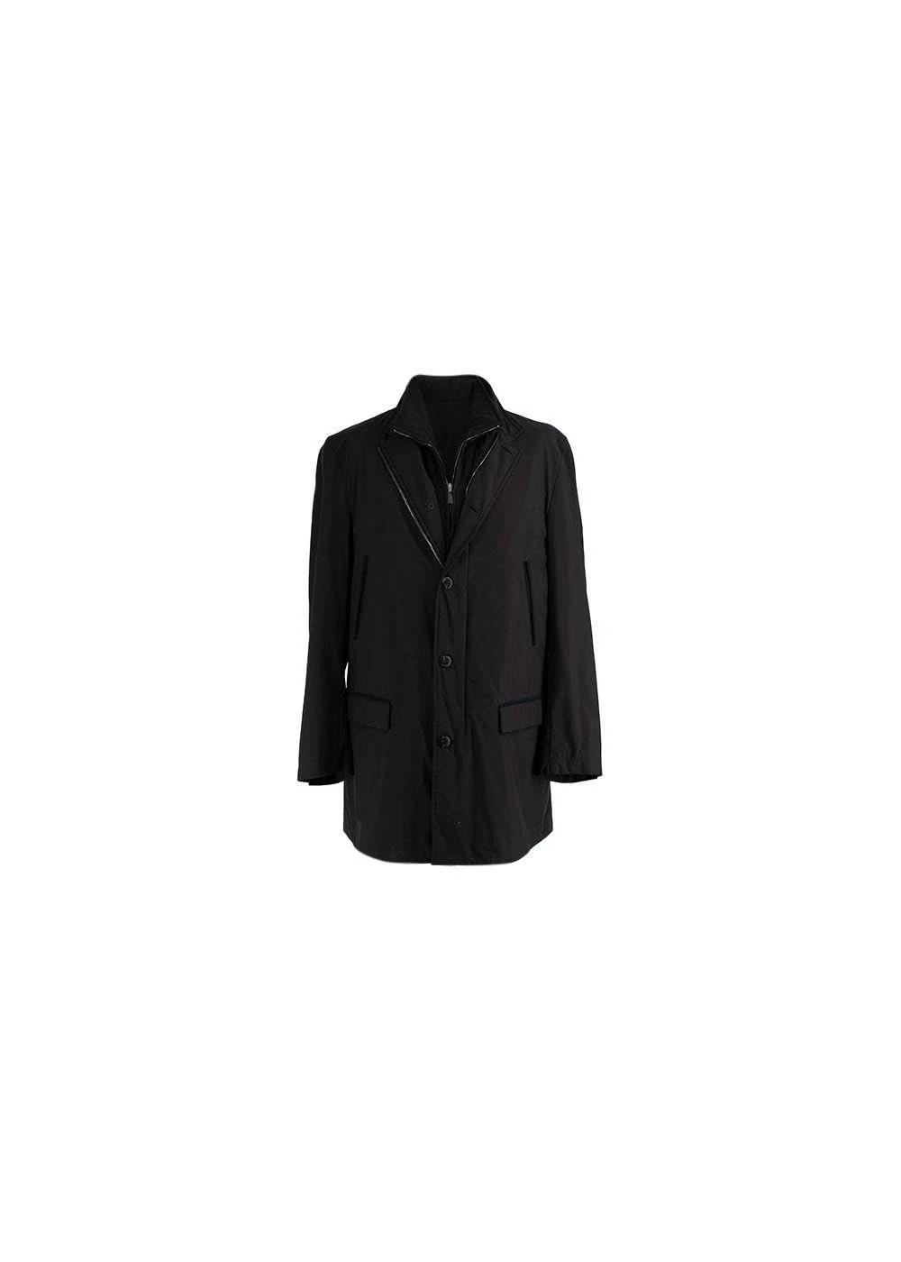 Canali Pre-loved Black Double Layer Jacket
