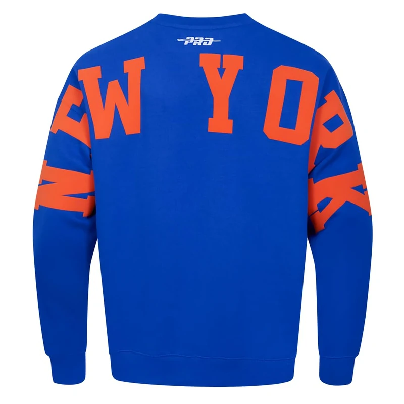 Pro Standard Mens NBA New York Knicks Wingspan Sweatshirt Royal Blue 3XL