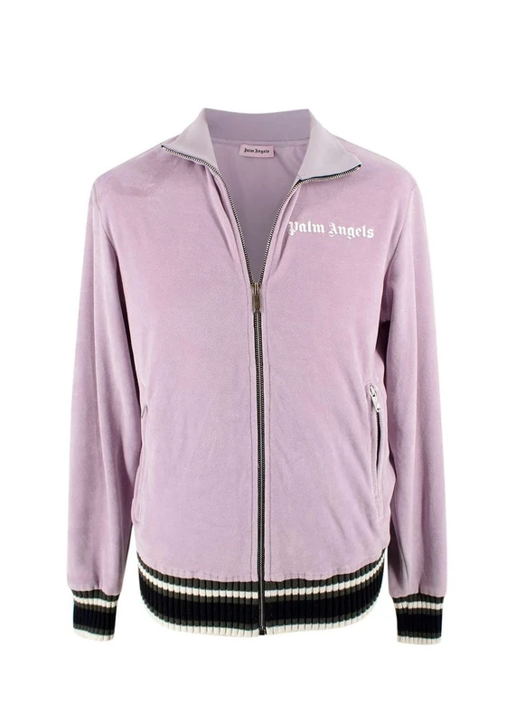 Palm Angels Pre-loved Lilac Chenille Track Jacket
