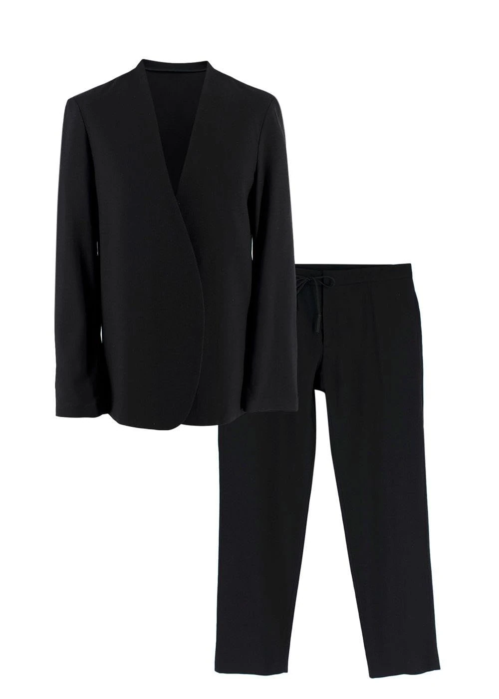 Maison Martin Margiela Pre-Loved Men's Black Textured Wool Jacket and Trouser Suit