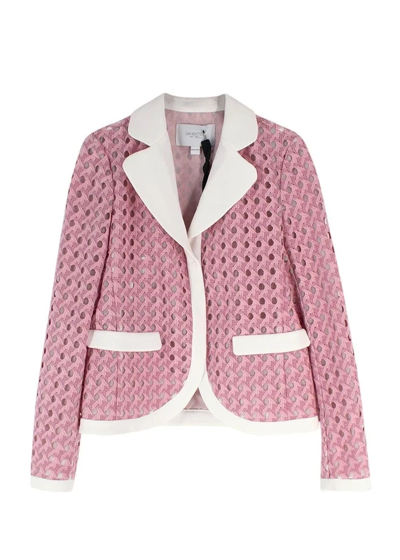 Giambattista Valli Pre-loved Pink Perforated Jacket