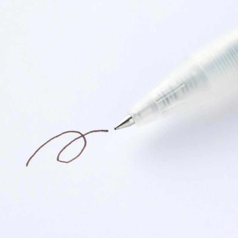MUJI 無印良品 Smooth Retractable Colour Gel Pen (Set of 3 Pens) (Brown, 0.5mm)