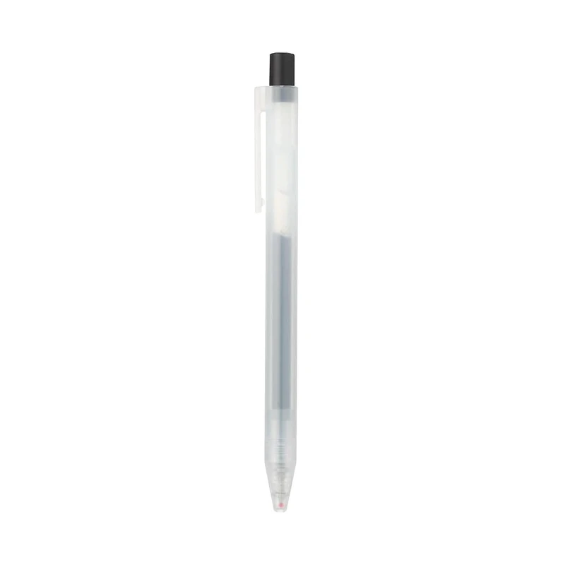 MUJI 無印良品 Smooth Retractable Colour Gel Pen (Set of 3 Pens) (Black, 0.3mm)