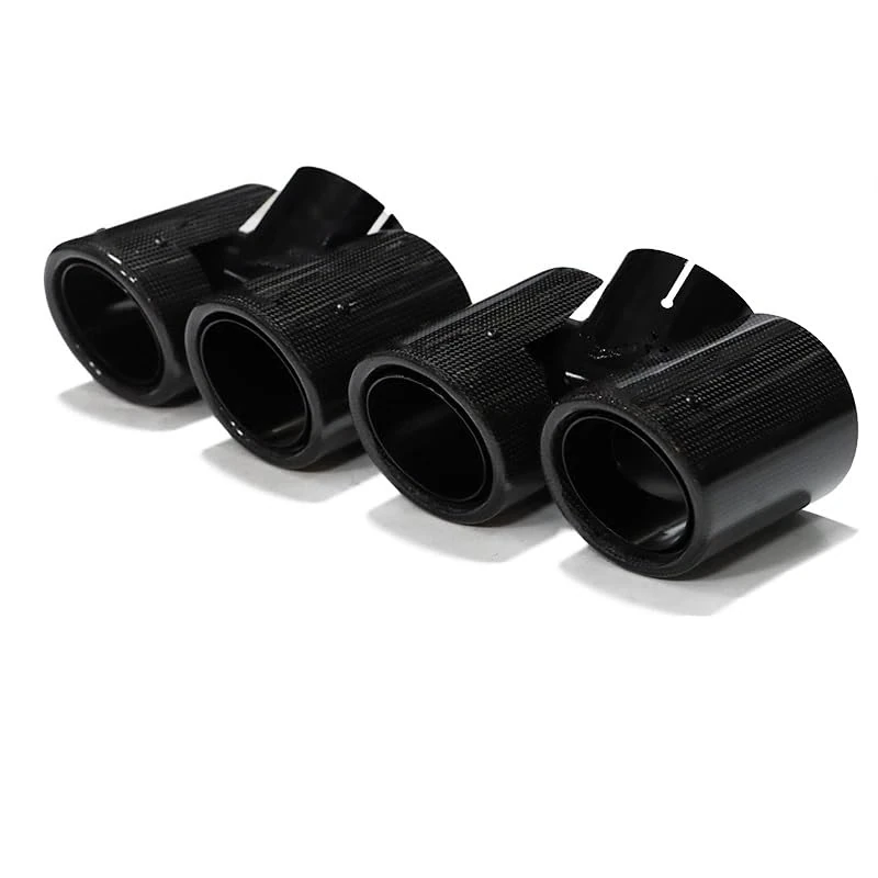 Car Exhaust Tail Pipe Exhaust Tip Upgrade Quad Black Muffler Tips Exhaust System For Land For Rover For Defender 90 110 2020-2024 Car End Pipes(Carbon 3.0T)