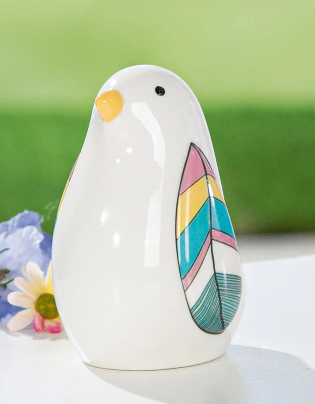 AlexandreHouse Pack of 6 Figures, Bird, Porcelain, White, PU 6, L. 8 cm, W. 7 cm, H. 10 cm