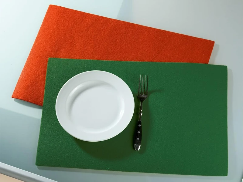 Pack of 16 Placemat, Rectangular, Felt, Orange, PU 16, L. 30cm, W. 45cm - Image 1