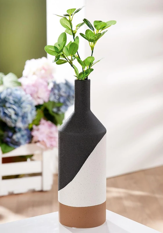 Pack of 4 Neck Vase, Ceramics, Black, PU 4, H. 31 cm, D. 10 cm