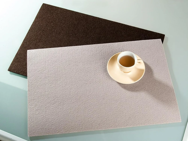 Pack of 16 Placemat, Rectangular, Felt, Beige, PU 16, L. 45 cm, W. 30 cm, H. 0.1 cm