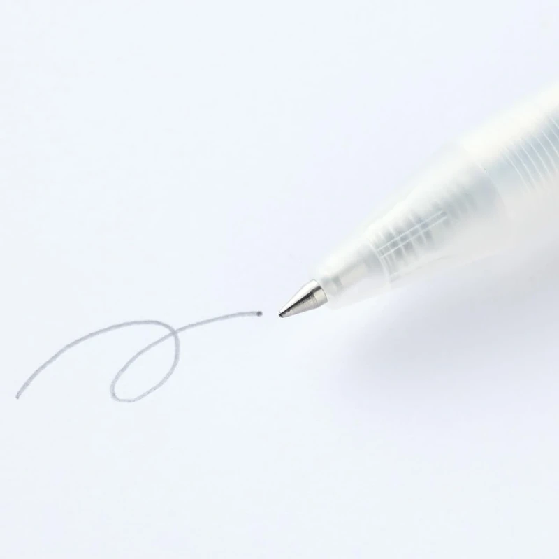 MUJI 無印良品 Smooth Retractable Colour Gel Pen (Set of 3 Pens) (Grey, 0.5mm)