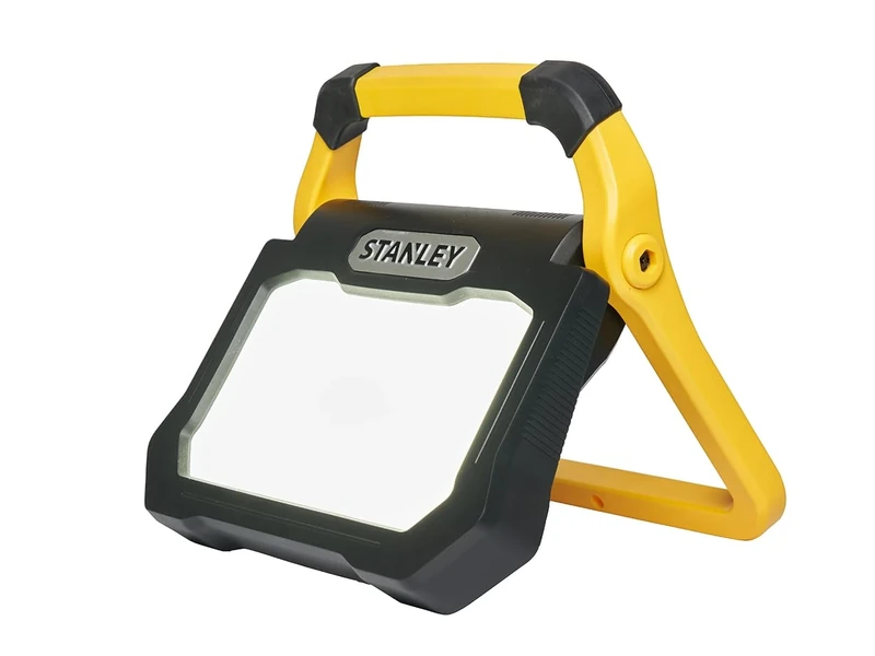 Stanley Rechargeable LED Folding Worklight 5000 Lumens, has a Lightweight Yet Durable Polycarbonate Body. It Offers 2 Modes of Operation, on/Off