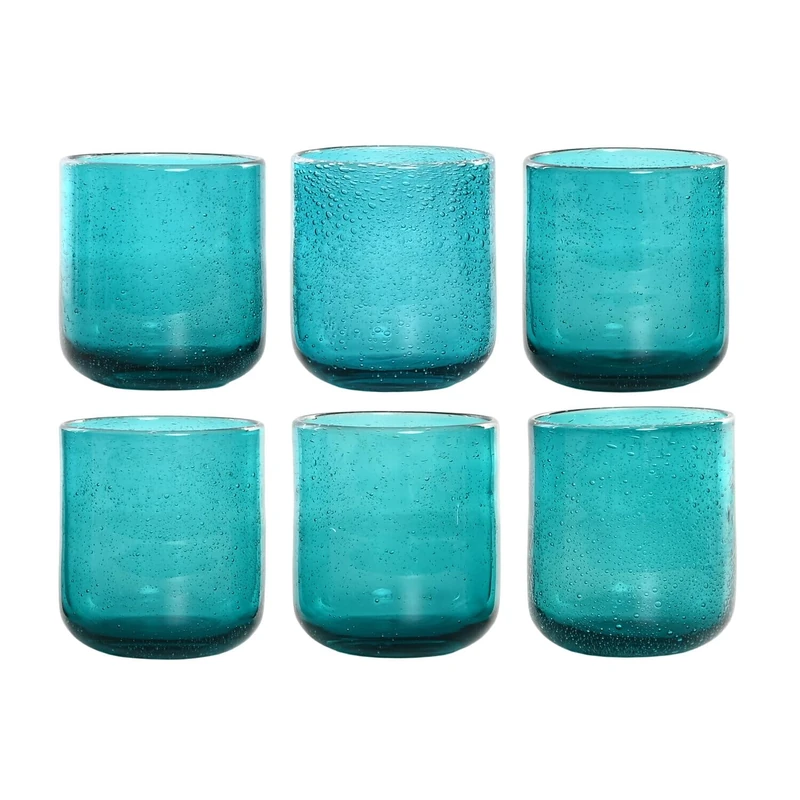 AlexandreHouse Burbujas Vase Set 6 Crystal 8.3 x 8.3 x 9.3 320 ml - Image 1