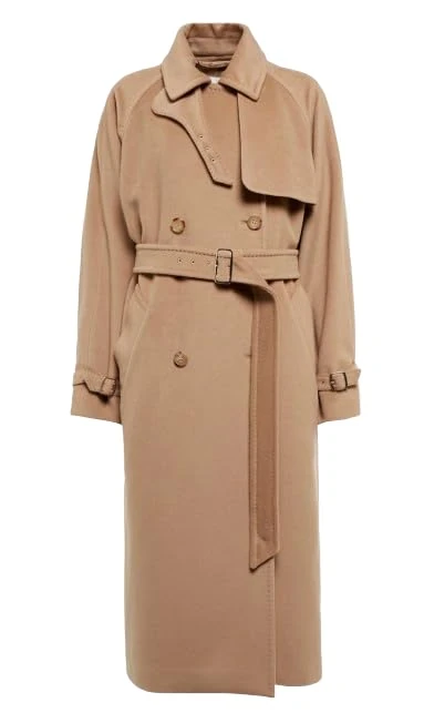 MaxMara Pre-loved Long Wool Trench with belt