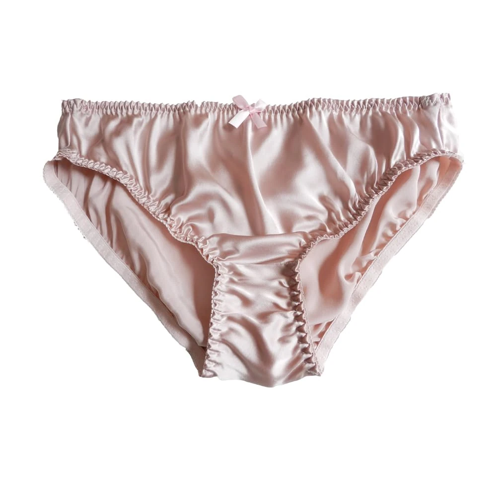 Yavorrs Women 100% Silk Panties Soft Bikini Underwear Briefs (UK, Alpha, L, Regular, Regular, pink)