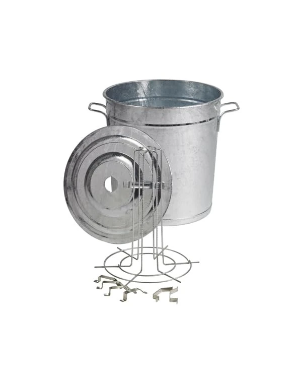 Boiler 11 Jars - 37L - Hot Dip Galvanised Steel - All Heat Sources Except Induction - with Lid, Inner Column and 6 Holding Springs - Sturdy and Durable Canning Steriliser - 011612