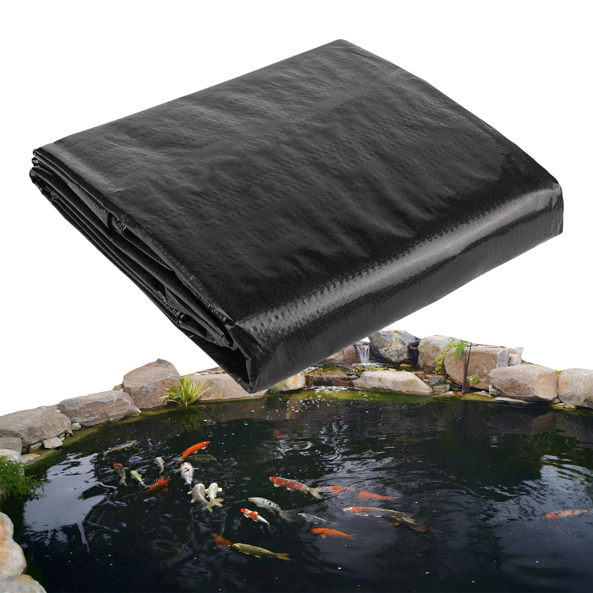 GARDENIX Pond Liner Premium 200gsm 4m x 6m, Wildlife and Decorative Ponds - UV Resistant, for Fish Ponds in the Garden, Durable, Tear-Resistant - Pool Foundation