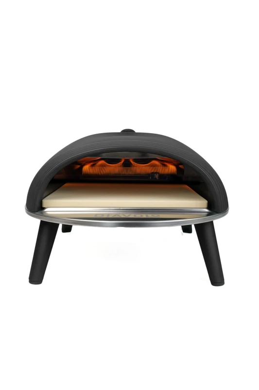 DeliVita Diavolo Gas-Fired Portable Pizza Oven – Powered by Propane, Butane or Camping Bottles, Includes Accessories - Folding Peel, Carry Case, Temperature Gun, Camping Regulator and Gas Regulator - Image 1