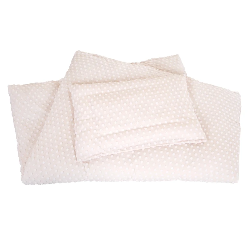 roba Children's Bed Linen Frosty Almond 100 x 135 cm - Bedding Set 2 pc - Organic Cotton - GOTS and Oeko-Tex 100 Certified - Beige