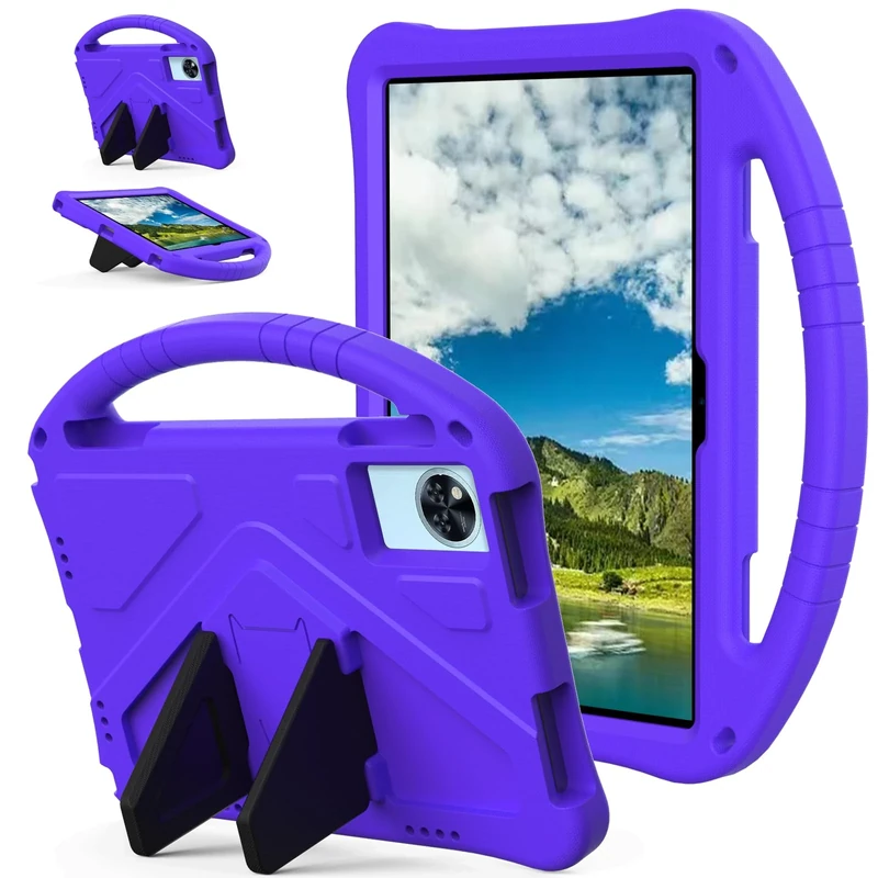 YRH for Doogee U11 Tablet Case 2025, Kids EVA Shockproof Cover with Stand Handle (Purple)