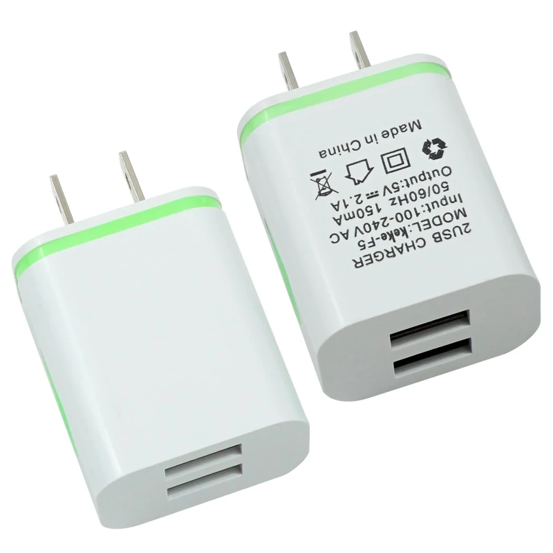 UK to USA Plug Adapter with USB 2 Pack, USA Travel Adapter with Dual USB Ports, Compact UK to US plug adaptor for Canada, Mexico, Charger Plug Fast Charging for iPhone, Samsung, Shaver & More