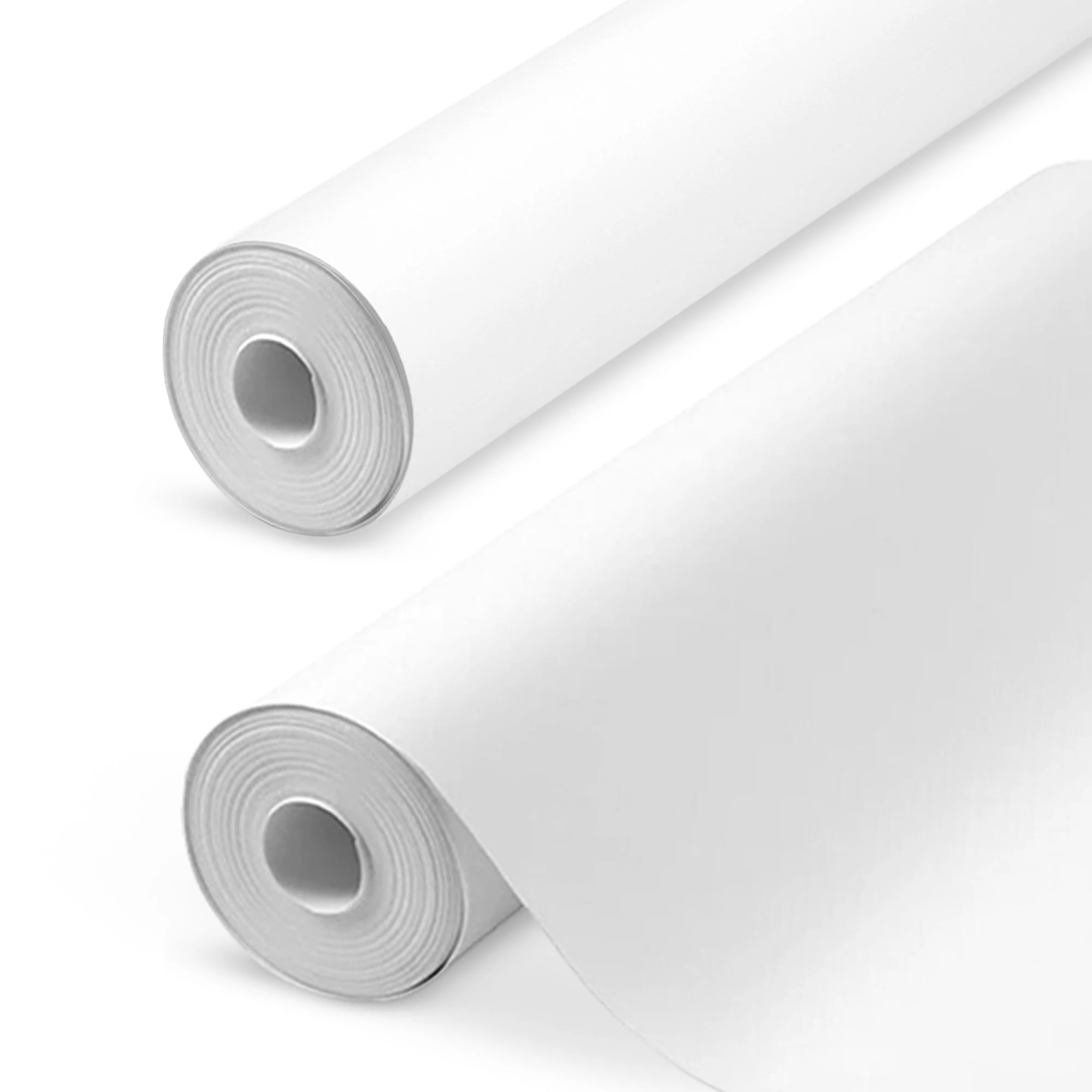 WINSOME Paste The Wall Lining Paper 10m Long Wall Lining Paper Paintable Backing Paper Plain White Thick Painting Paper, Heavy Duty PVC Free and Breathable (Pack of 2)