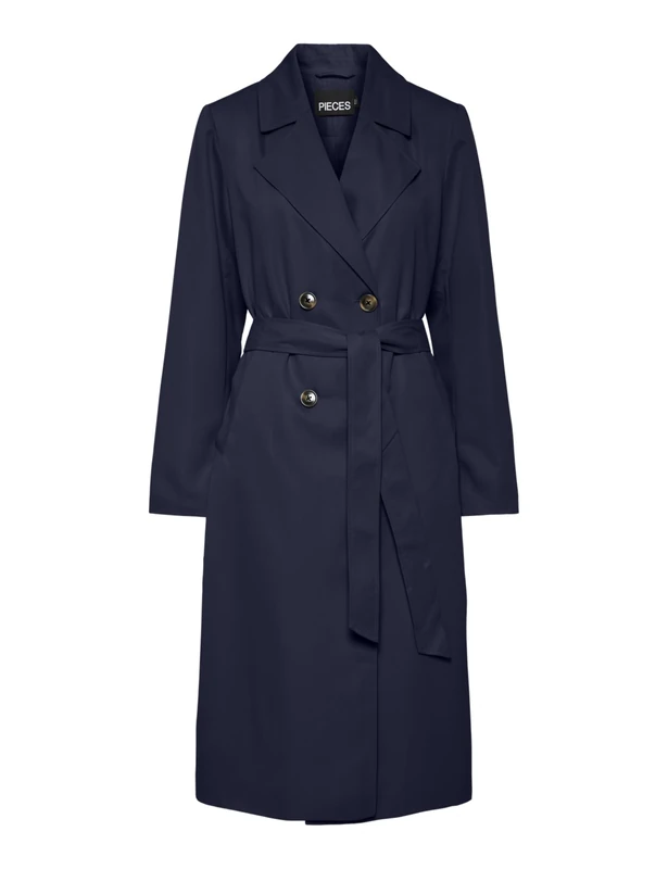 PIECES PCSCARLETT Female Trench Coat, Maritime Blue, L