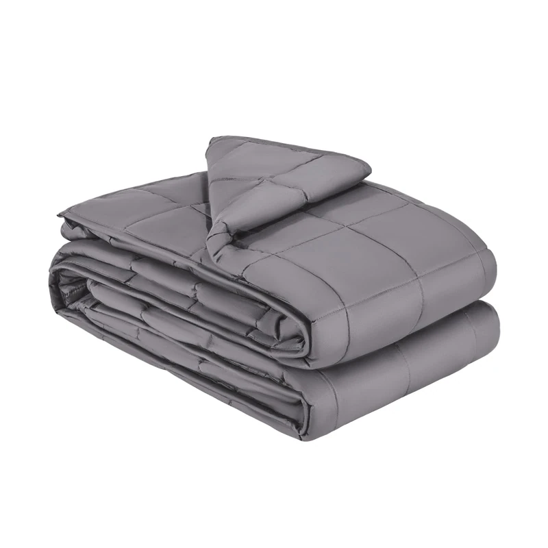 VEVOR Weighted Blanket, 25 lbs, 80 x 87 in King Size, Soft 100% Cotton Heavy Blanket with Glass Beads, Breathable Material, Suitable for 250-310 lbs lbs Adults, Improve Sleep, Grey