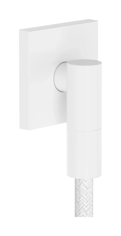 hansgrohe FixFit Fine E - Shower Outlet Elbow, Shower Outlet Connector with Non-Return Valve, Wall Outlet Elbow, matt White, 28883700