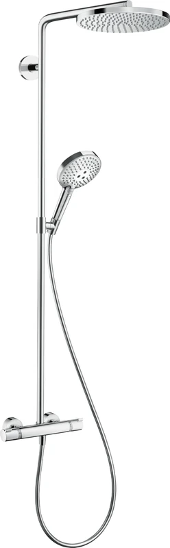 hansgrohe 28823000 Raindance S Showerpipe 240 1jet PowderRain EcoSmart with Thermostat, Chrome