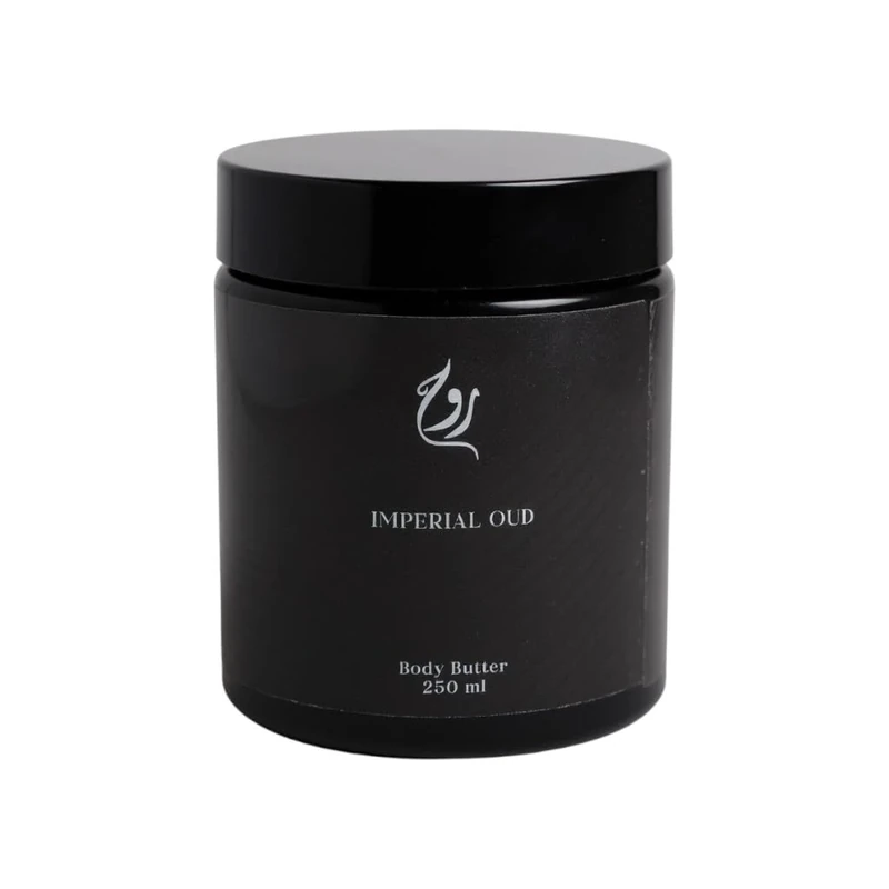 ROUH Imperial Oud Body Butter for Men and Women – Luxurious Moisturiser with Shea Butter and Oud, Musk, and Leather – Hydrating Skincare for Soft, Moisturised Skin – All Skin Types (Imperial Oud)